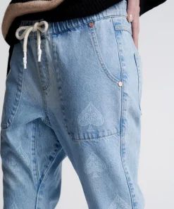 Denim Jeans|ONE TEASPOON Aced Shabbies Drawstring Boyfriend Jeans