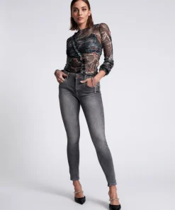 Denim Jeans|ONE TEASPOON Acid Grey Freebirds Ii High Waist Skinny Jeans
