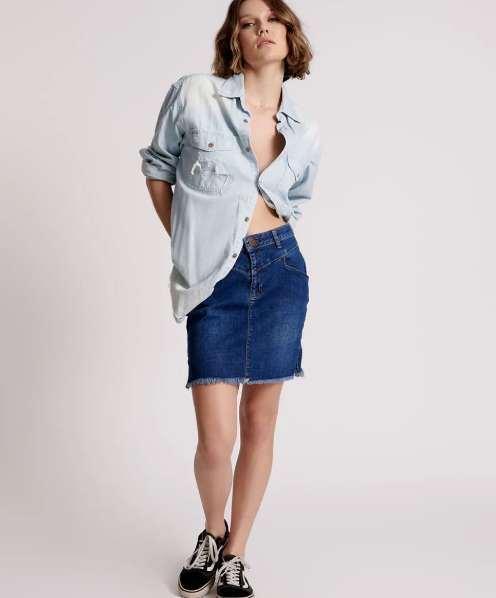 Denim Skirts|ONE TEASPOON Alabama Preacher High Waist Denim Skirt
