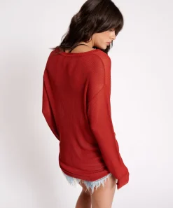 Tops|ONE TEASPOON Amity Sheer Rib Knit Top