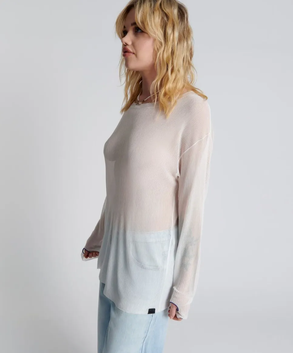 Tops|ONE TEASPOON Amity Sheer Rib Knit Top