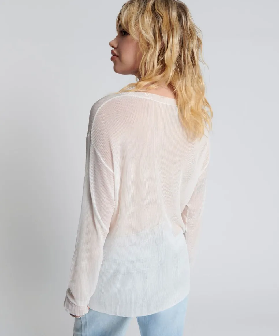 Tops|ONE TEASPOON Amity Sheer Rib Knit Top