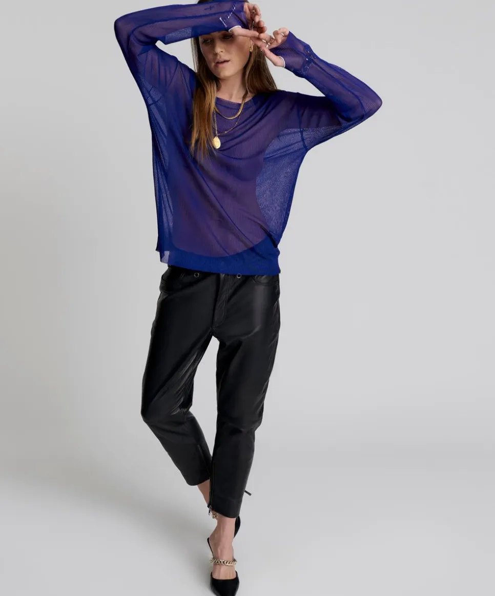 Knitwear|ONE TEASPOON Amity Sheer Rib Longsleeve Sweater
