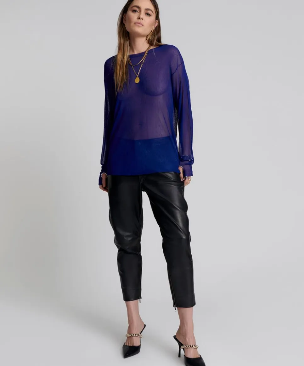 Knitwear|ONE TEASPOON Amity Sheer Rib Longsleeve Sweater