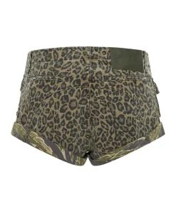 Denim Shorts|ONE TEASPOON Animal Camo Cadet Bandit Low Waist Denim Shorts