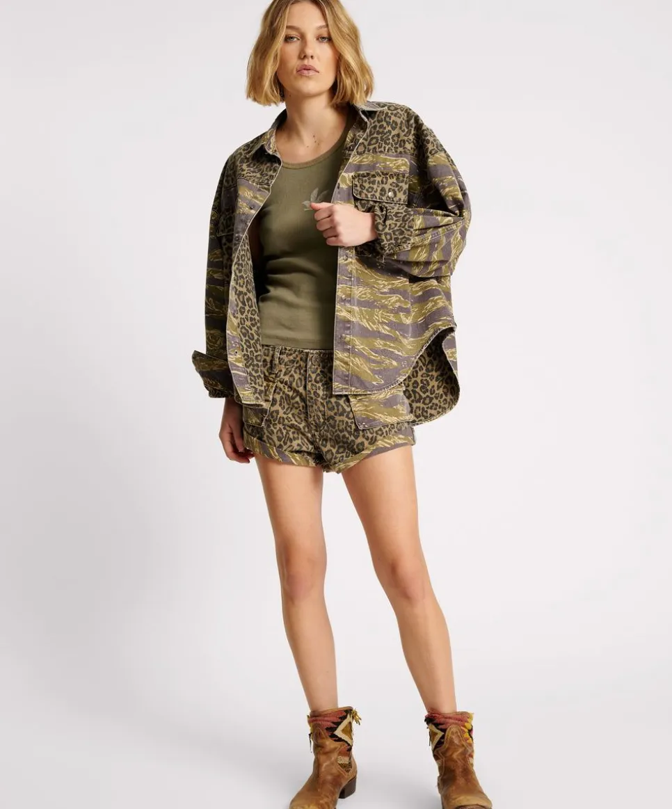 Shirts|ONE TEASPOON Animal Camo Daria Shacket