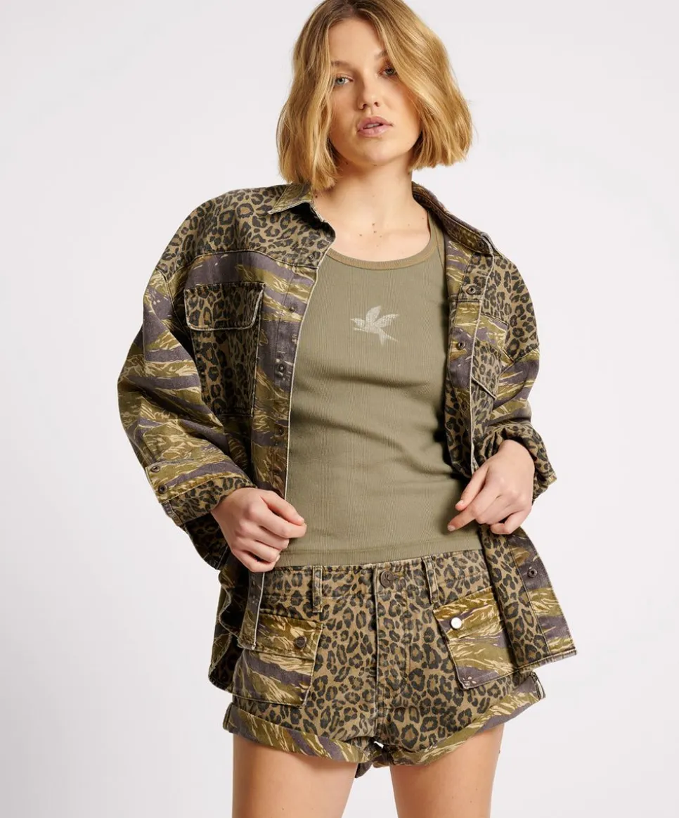 Shirts|ONE TEASPOON Animal Camo Daria Shacket