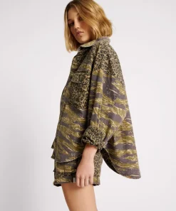 Shirts|ONE TEASPOON Animal Camo Daria Shacket