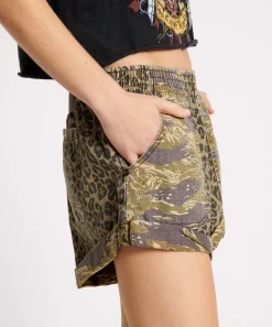 Denim Shorts|ONE TEASPOON Animal Camo Hunters Mid Length Relaxed Shorts
