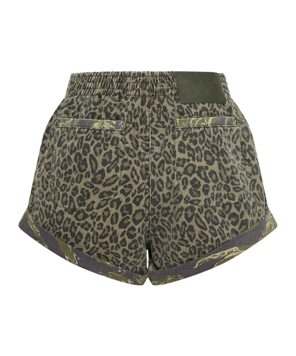 Denim Shorts|ONE TEASPOON Animal Camo Hunters Mid Length Relaxed Shorts