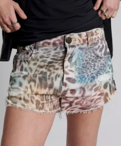 Denim Shorts|ONE TEASPOON Animal Outlaws Mid Length Denim Shorts