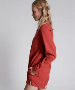 Denim Jumpsuits|ONE TEASPOON Apple Red Prophecy Jumpsuit