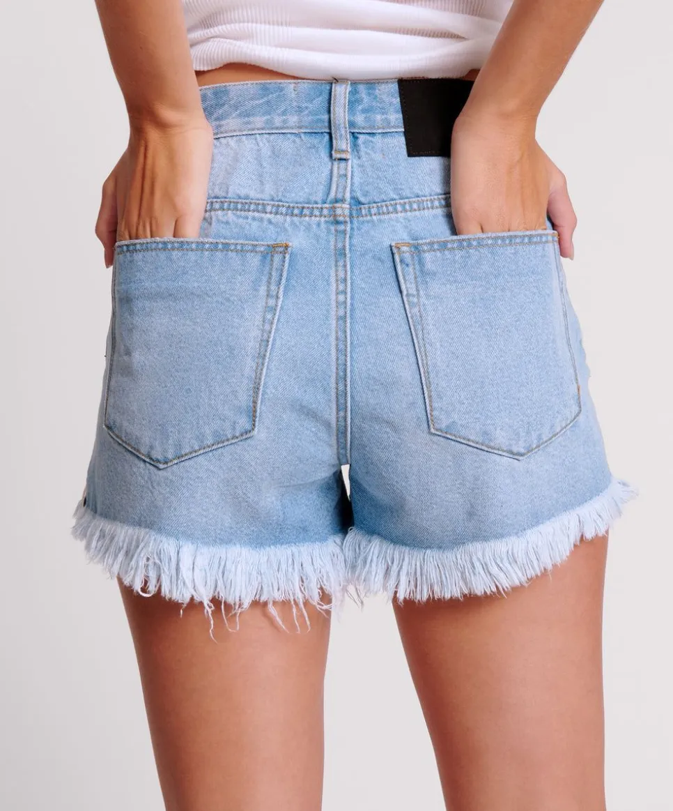 Denim Shorts|ONE TEASPOON Arctic Blue Bonitas High Waist Denim Shorts