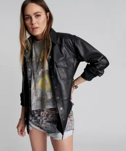 Leather Jackets|ONE TEASPOON Aria Leather Oversized Shacket