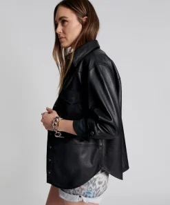Leather Jackets|ONE TEASPOON Aria Leather Oversized Shacket