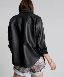 Leather Jackets|ONE TEASPOON Aria Leather Oversized Shacket