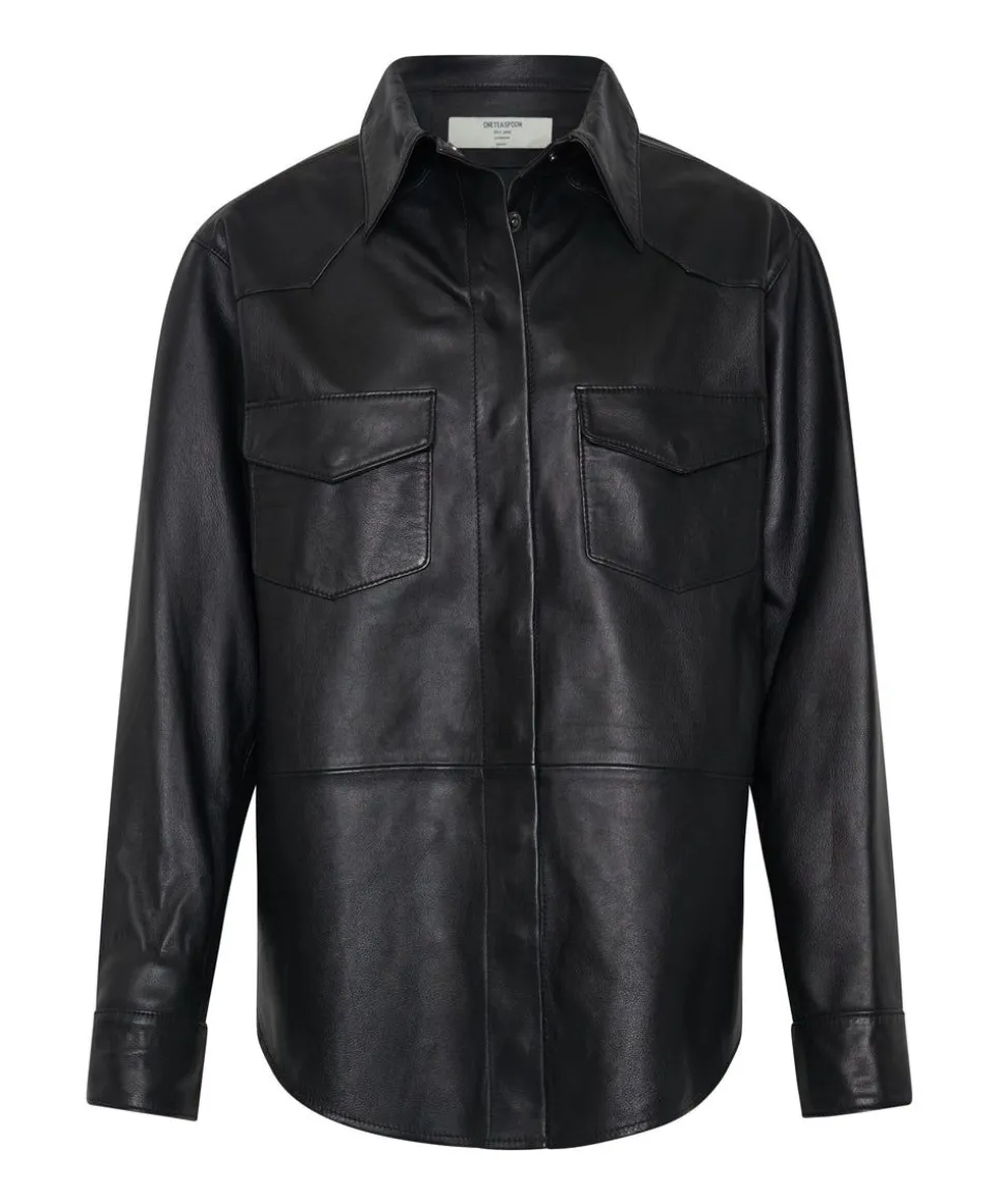 Leather Jackets|ONE TEASPOON Aria Leather Oversized Shacket