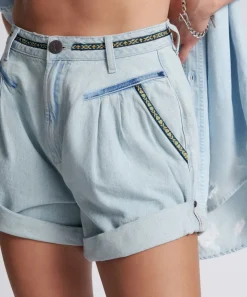 Denim Shorts|ONE TEASPOON Aztec Angel Streetwalkers High Waist 80S Shorts