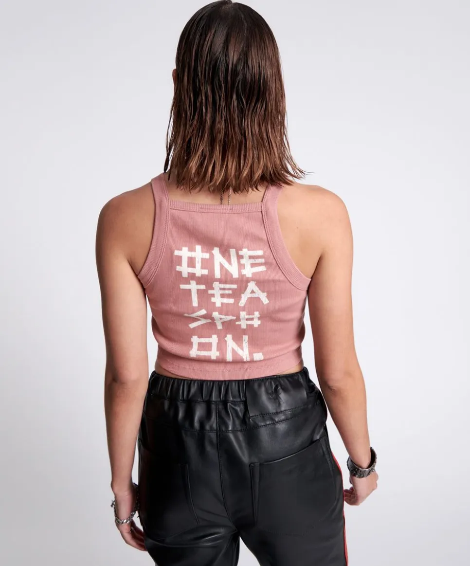 Tees & Tanks|ONE TEASPOON Bamboo Logo Rally Tank