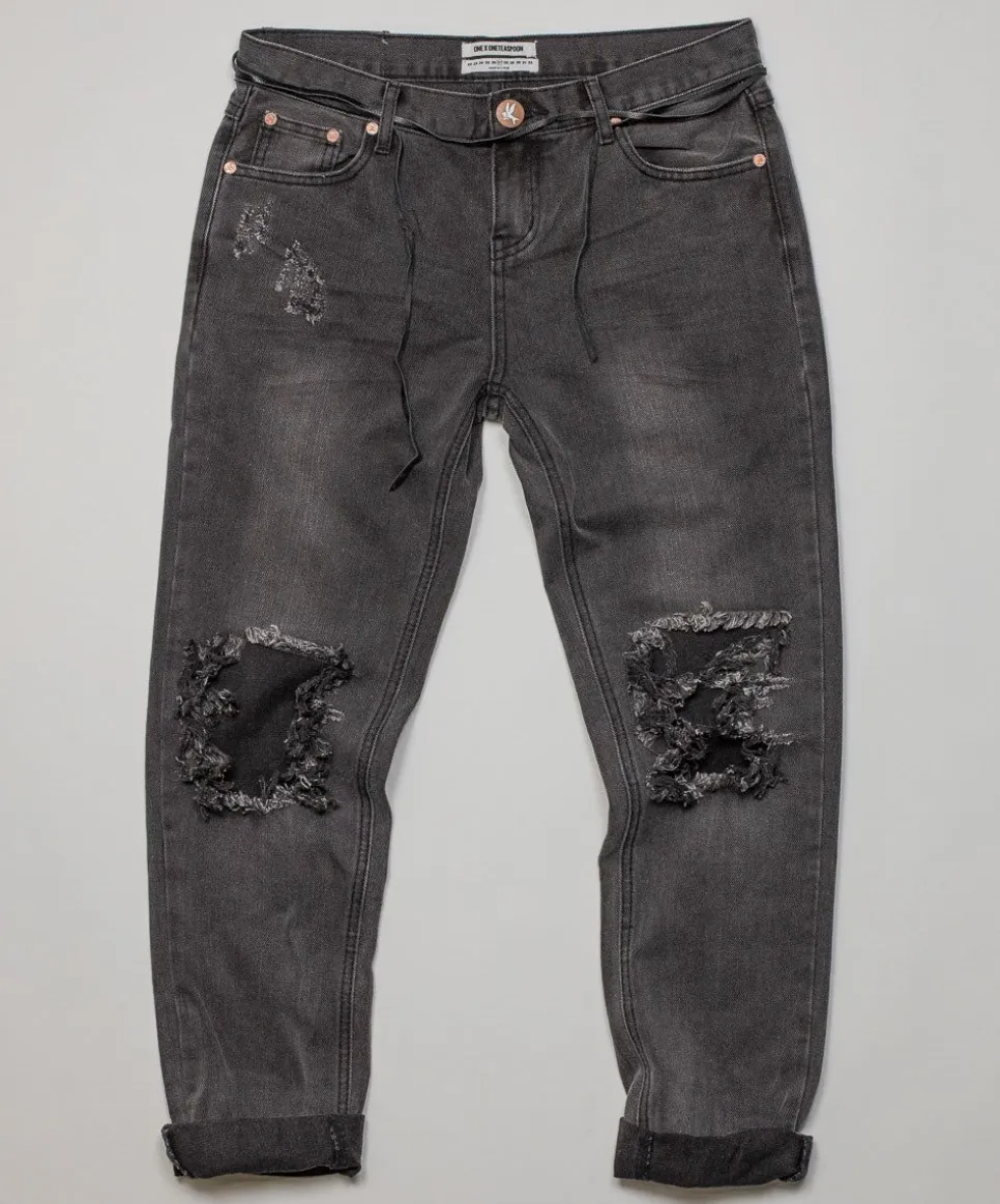 Denim Jeans|ONE TEASPOON Basalt Black Awesome Baggies