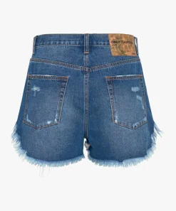 Denim Shorts|ONE TEASPOON Bay Blue Outlaws Mid Length Denim Shorts