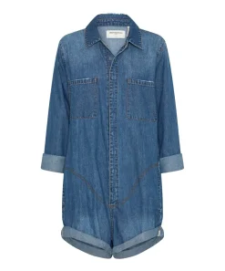 Denim Jumpsuits|ONE TEASPOON Bay Blue Prophecy Jumpsuit