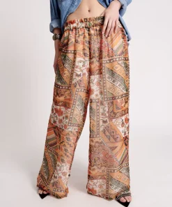 Bottoms|ONE TEASPOON Bazaar Paisley Palazzo Pants