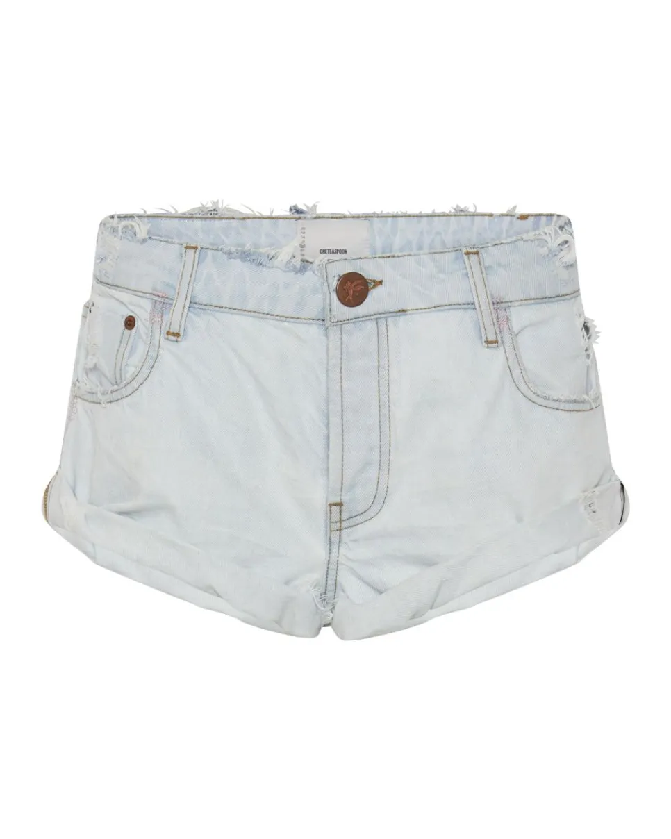 Denim Shorts|ONE TEASPOON Bel Air Blue Bandits Low Waist Denim Shorts