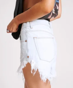 Denim Shorts|ONE TEASPOON Bel Air Blue Outlaws Mid Waist Denim Shorts