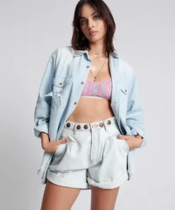 Denim Shorts|ONE TEASPOON Bel Air Blue Streetwalker High Waist Denim Shorts
