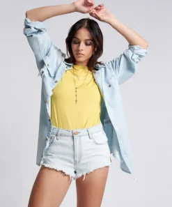 Denim Shorts|ONE TEASPOON Bel Air Blue The One Fitted Cheeky Denim Shorts