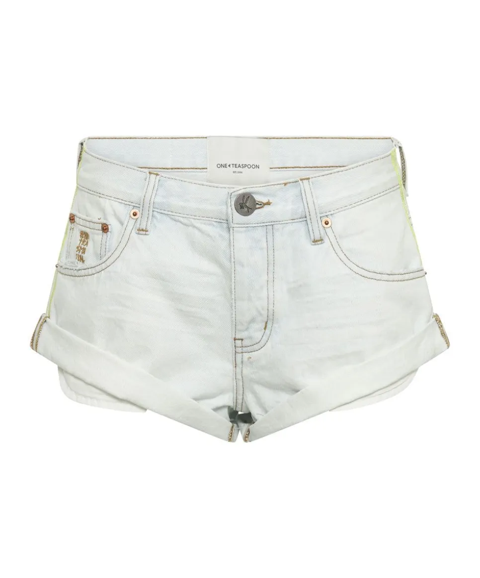 Denim Shorts|ONE TEASPOON Bel Air Stripe Bandits Low Waist Denim Shorts