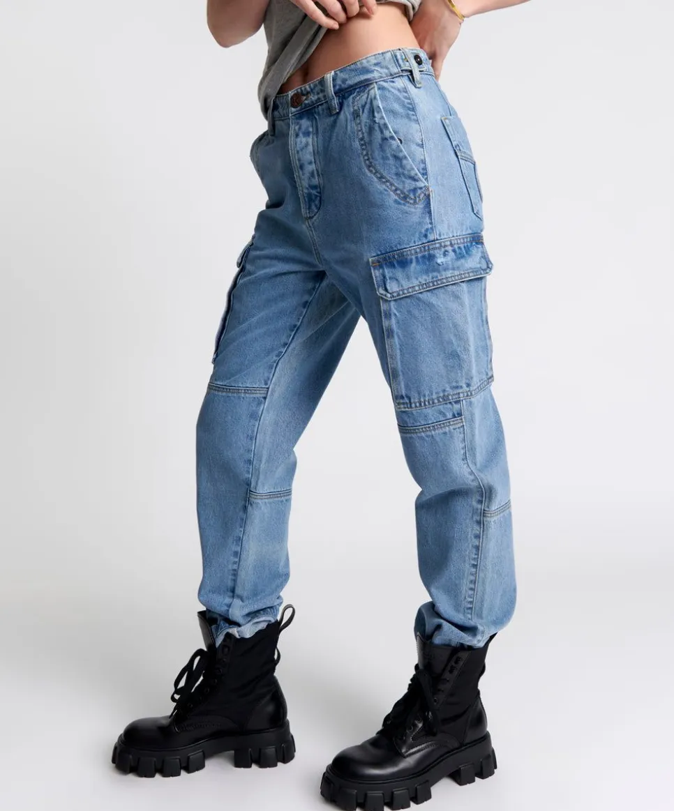 Bottoms|ONE TEASPOON Berlin Blue Cargo Motion Jeans
