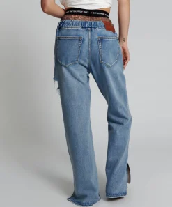 Denim Jeans|ONE TEASPOON Berlin Blue Roadhouse Wide Leg Drawstring Jeans