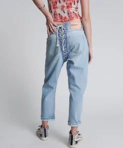 Denim Jeans|ONE TEASPOON Best Blue Laced Bandits Relaxed Jeans