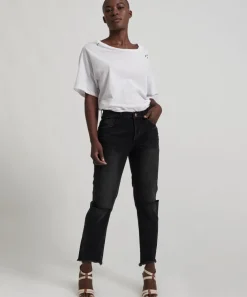 Denim Jeans|ONE TEASPOON Black Anchor Truckers Mid Rise Straight Leg Jeans