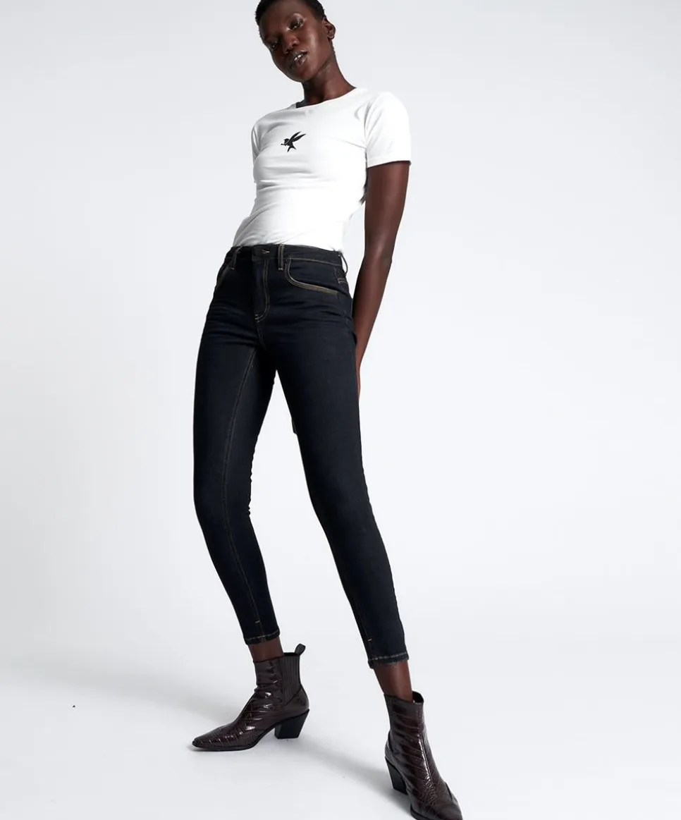 Denim Jeans|ONE TEASPOON Black Dawn Freebirds Ii High Waist Skinny Jeans