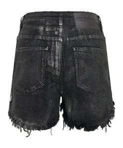 Denim Shorts|ONE TEASPOON Black Foil Bonitas High Waist Denim Shorts