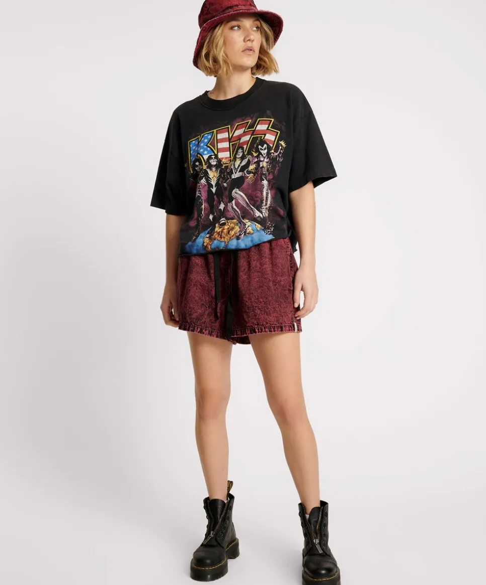 Denim Shorts|ONE TEASPOON Black Heart Denim Boxer Shorts