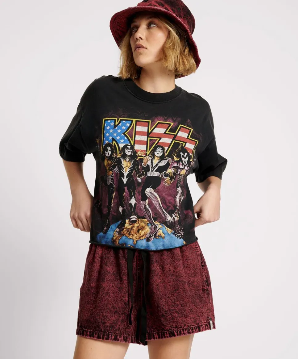 Denim Shorts|ONE TEASPOON Black Heart Denim Boxer Shorts