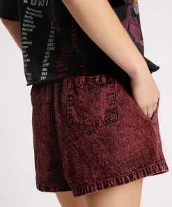 Denim Shorts|ONE TEASPOON Black Heart Denim Boxer Shorts