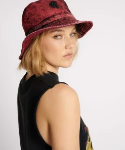 Accessories|ONE TEASPOON Black Heart Denim Bucket Hat