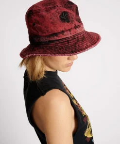 Accessories|ONE TEASPOON Black Heart Denim Bucket Hat