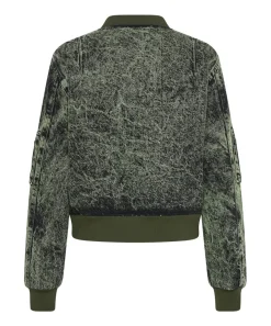 Jackets|ONE TEASPOON Black Khaki Denim Bomber Jacket