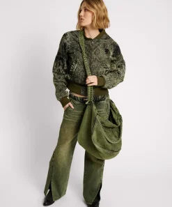 Accessories|ONE TEASPOON Black Khaki Denim Overnighter Bag