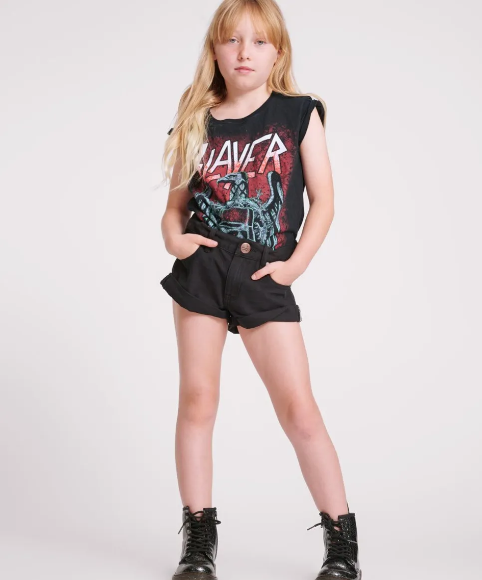 Clothing|ONE TEASPOON Black Kids Bandit Shorts