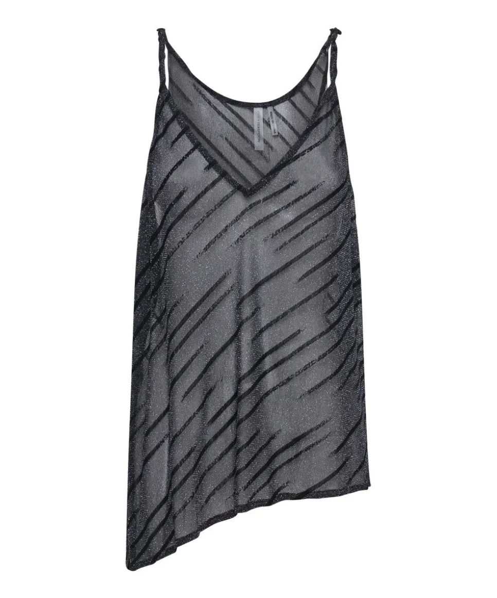 Tops|ONE TEASPOON Black Mesh Studio Twisted Tank