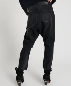 Denim Jeans|ONE TEASPOON Black Oak Kingpins Cropped Boyfriend Jeans