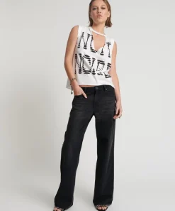 Denim Jeans|ONE TEASPOON Black Oak Low Riders Low Waist Wide Leg Jeans