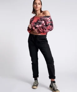 Denim Jeans|ONE TEASPOON Black Oak Shabbies Drawstring Boyfriend Jeans